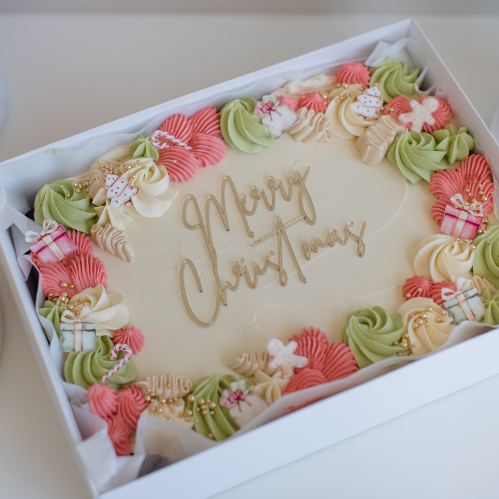 Merry Christmas Sheet Cake Box