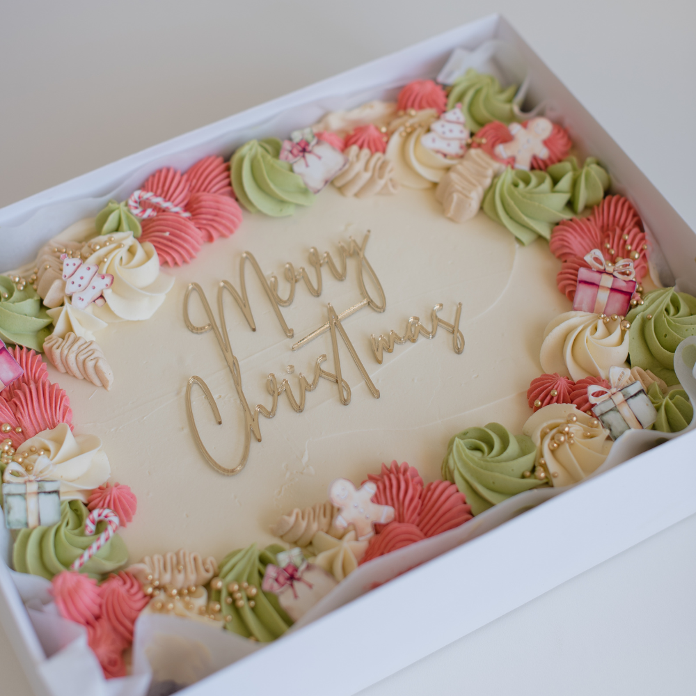 Merry Christmas Sheet Cake Box